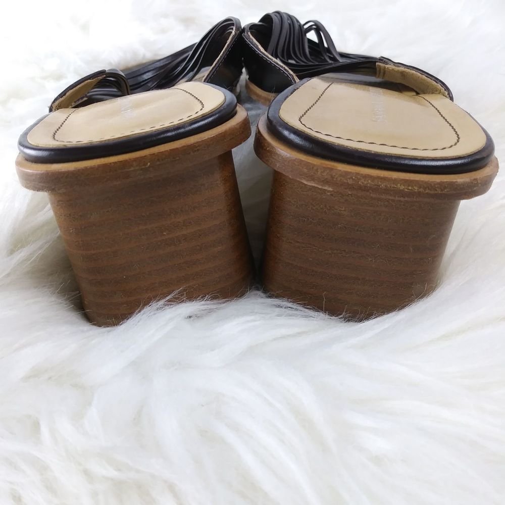 Banana republic leather block sandal square toe - Picture 4 of 8